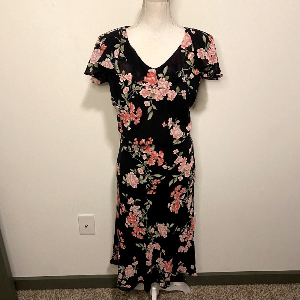 Talbots Women’s Two Piece Floral Midi Skirt Set Size 10 Petite